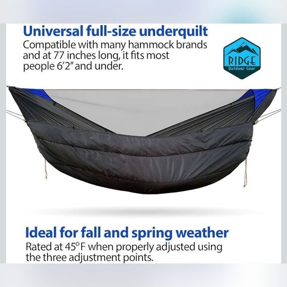 Mojave Hammock Underquilt, Adjustable, Essential Hammock Camping Gear Full Size - Picture 3 of 9